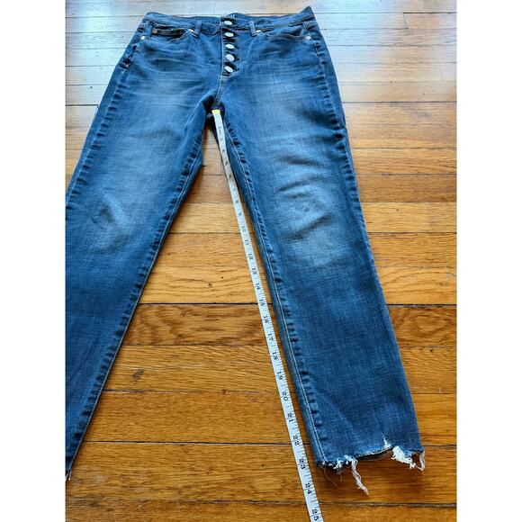 GAP Denim 'True Skinny' Buttonfly Fringe Hem Jeans Women sz 30 - Picture 10 of 12